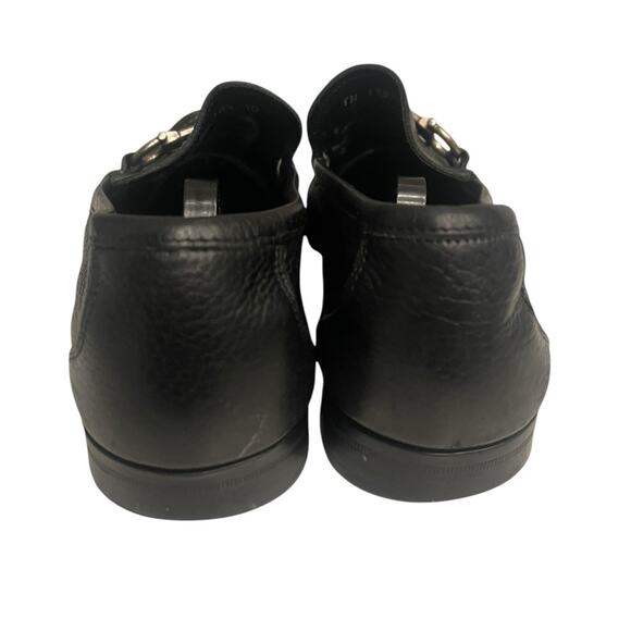 Salvatore Ferragamo Mens Black Pebble Leather Side Buckle Loafer Dress Shoe 10.5 main image 4